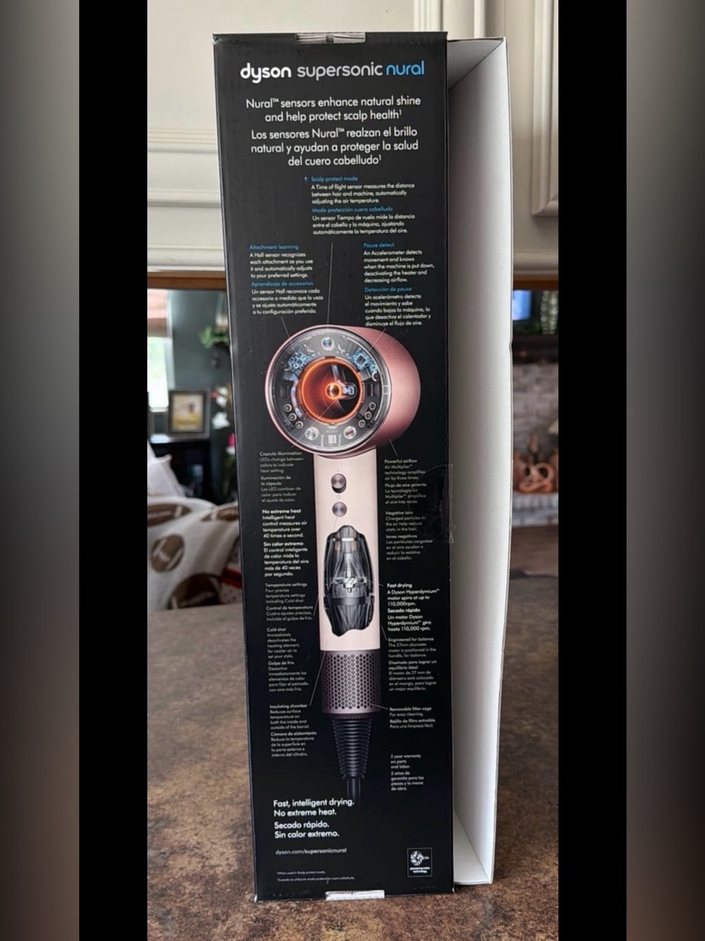 Dyson Supersonic Nural Hair Dryer Blower HD16 Ceramic Pink Rose Gold - Picture 6 of 9